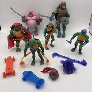 TMNT Teenage Mutant Ninja Turtles Action Figures Playmates Toys Lot Of 6